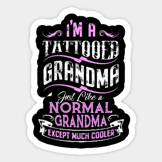 Tattooed Grandma Sticker by BrillianD